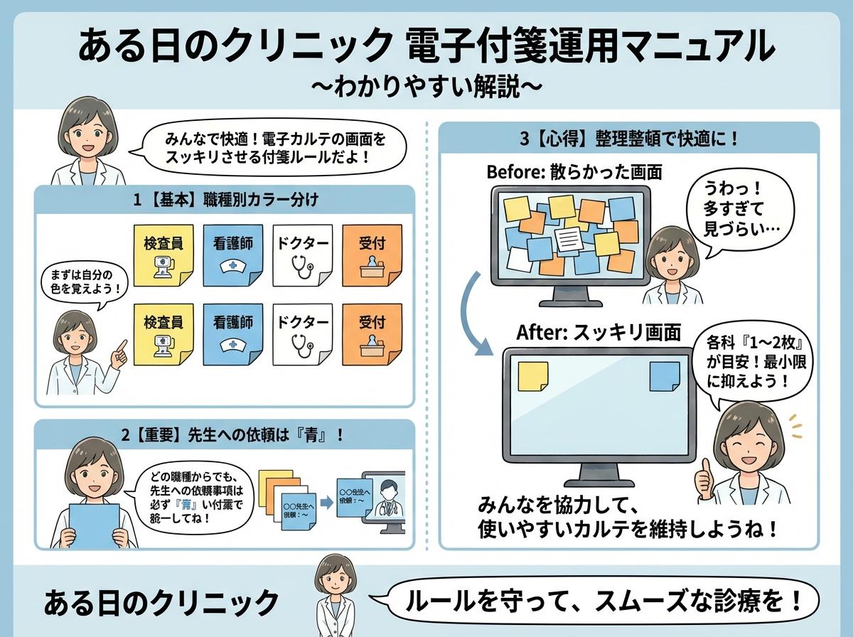 電子付箋運用マニュアルの実物サンプル